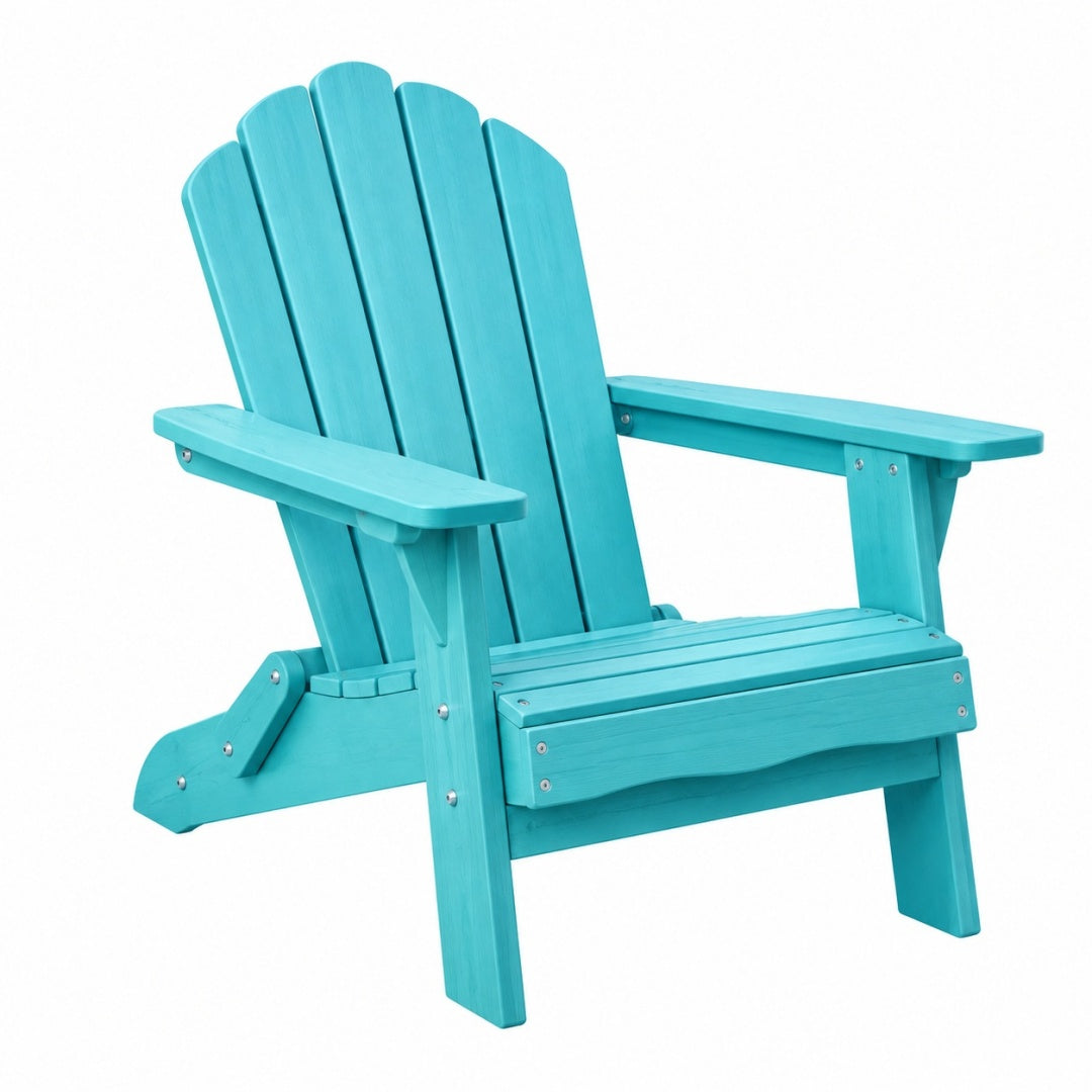 Krzesło ogrodowe Adirondack 78 x 88 x 95 cm z drewna turkusowe składane