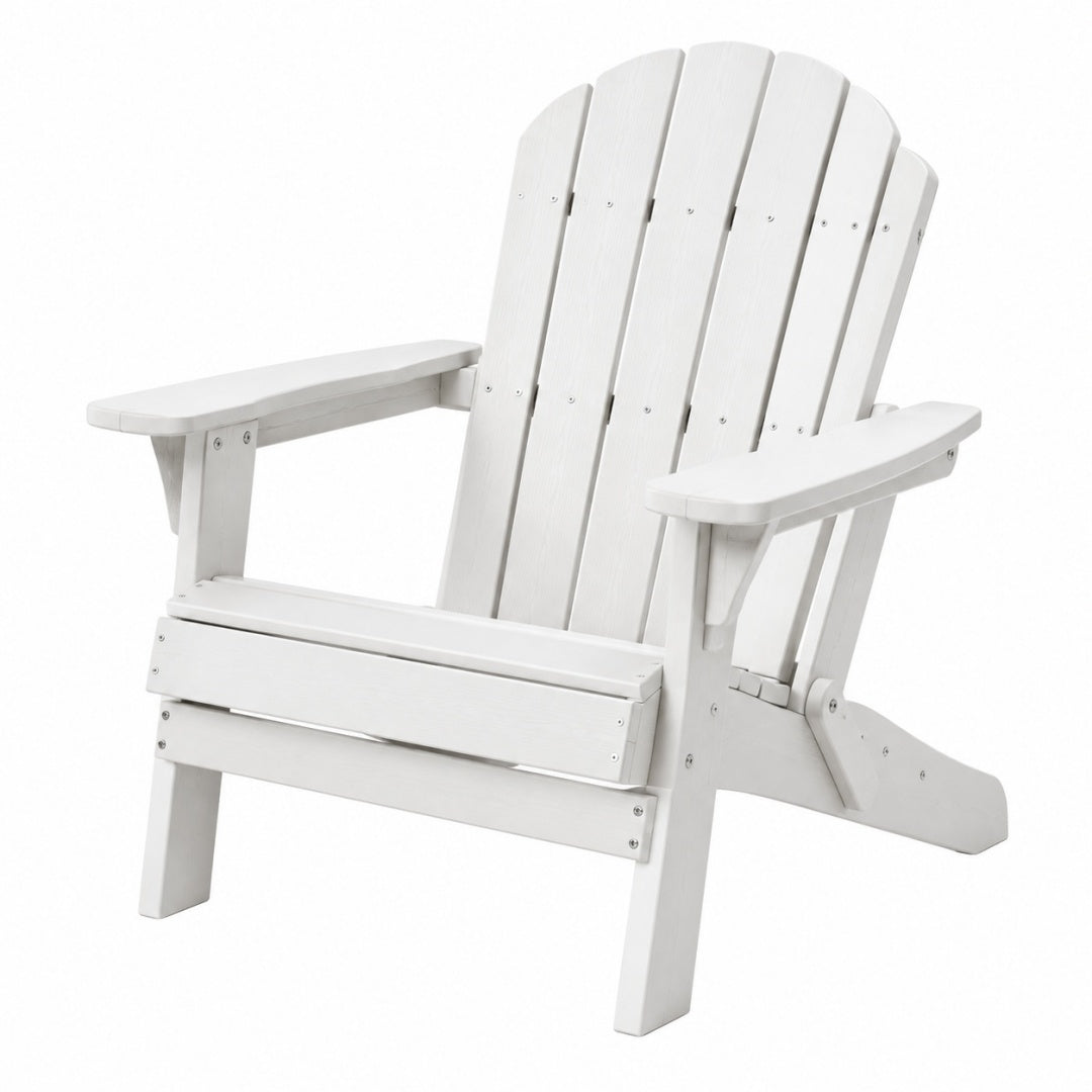 Krzesło ogrodowe Adirondack 83 x 80 x 95 cm z drewna białe składane