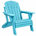 Fotel ogrodowy Adirondack 86 x 79 x 95 cm drewniany turkusowy relaksacyjny