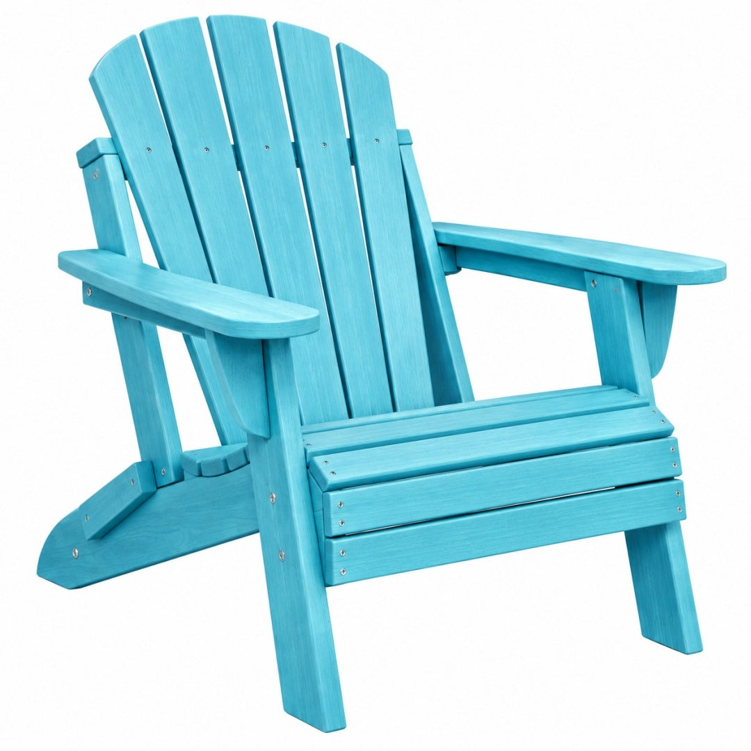 Fotel ogrodowy Adirondack 86 x 79 x 95 cm drewniany turkusowy relaksacyjny