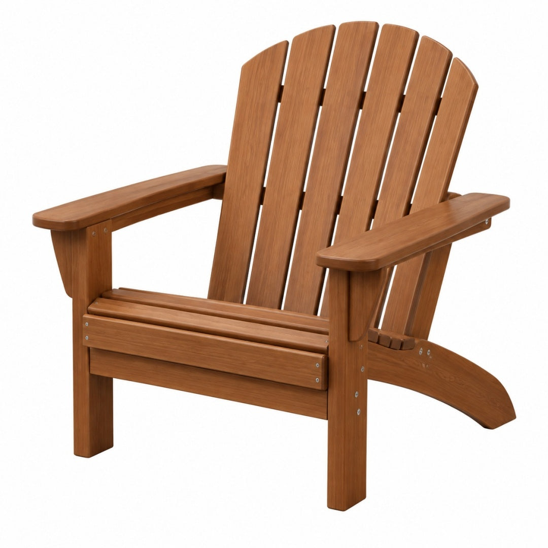 Krzesło ogrodowe 78 x 88 x 98 cm drewniane brązowe Adirondack z szerokimi podłokietnikami